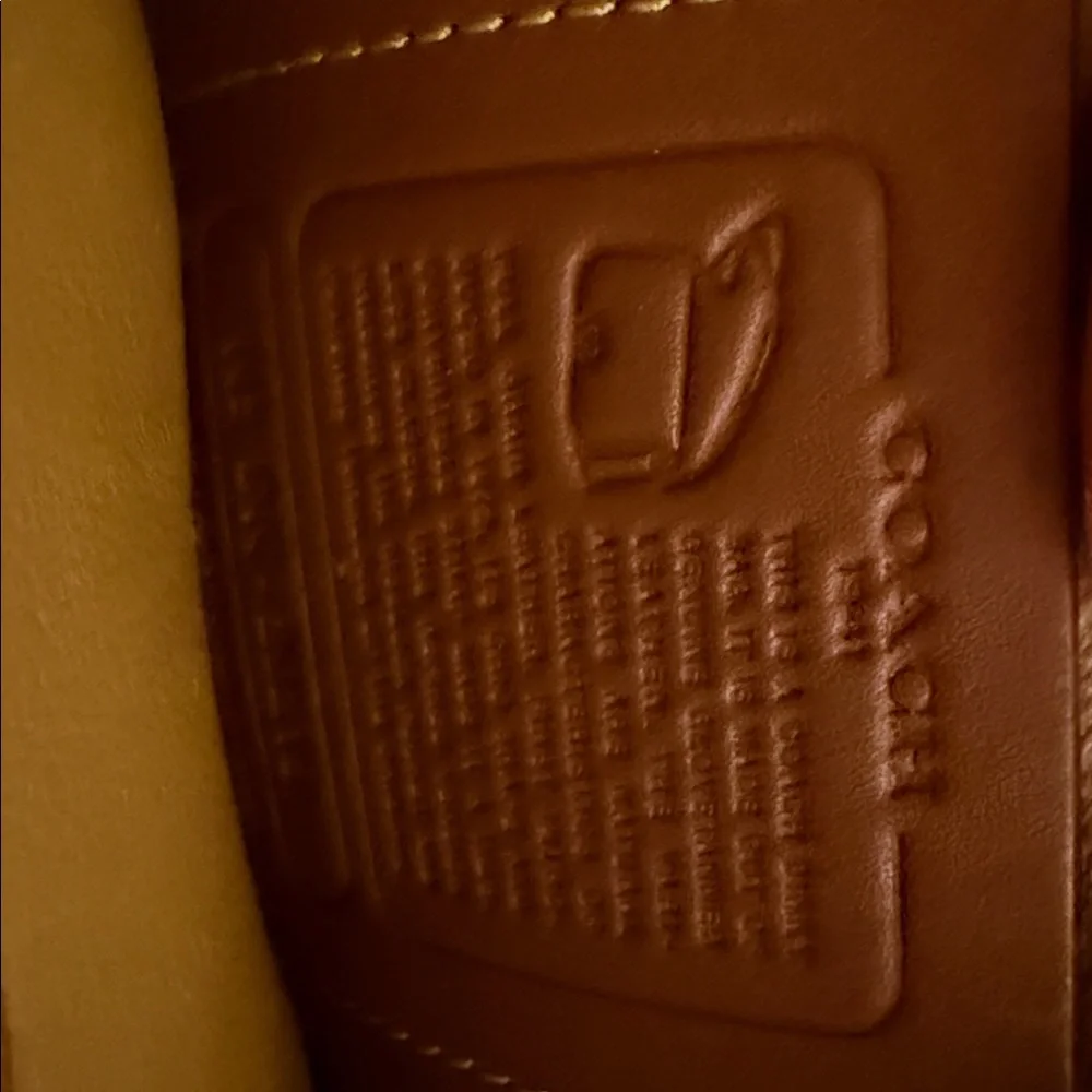 Coach Cream and Gold Floral Crossbody Bag - Picture 7 of 15